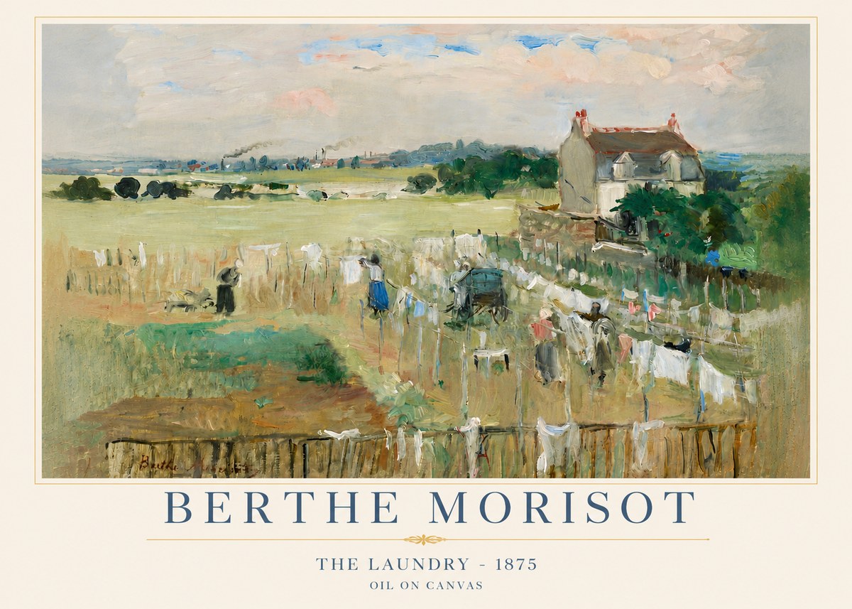 Berthe Morisot The Laundry - 1875 No4 - Plakát