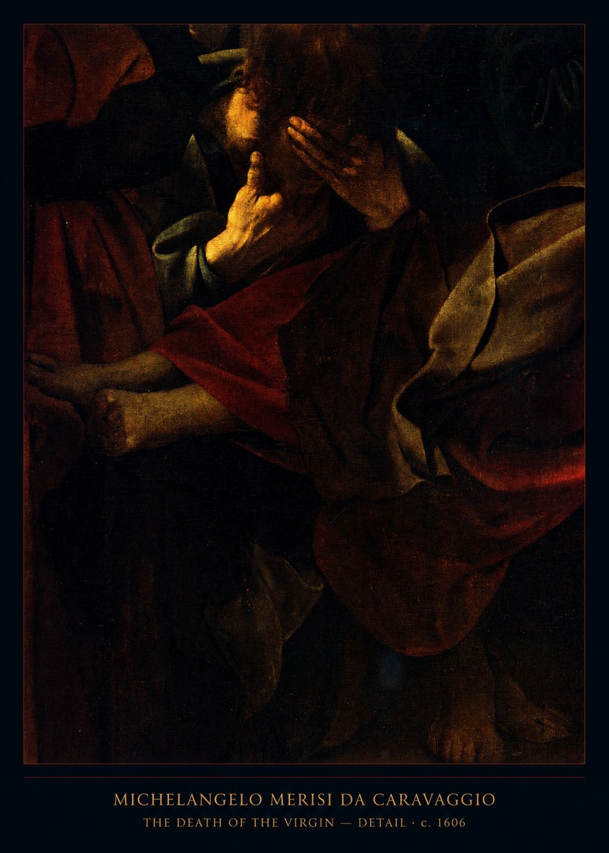 Michelangelo Merisi da Caravaggio The Death of the Virgin – Detail No6 - Plakát