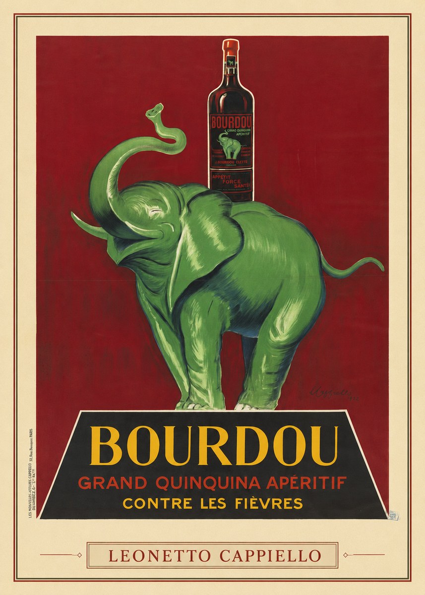 Leonetto Cappiello Bourdou No3 - Plakát