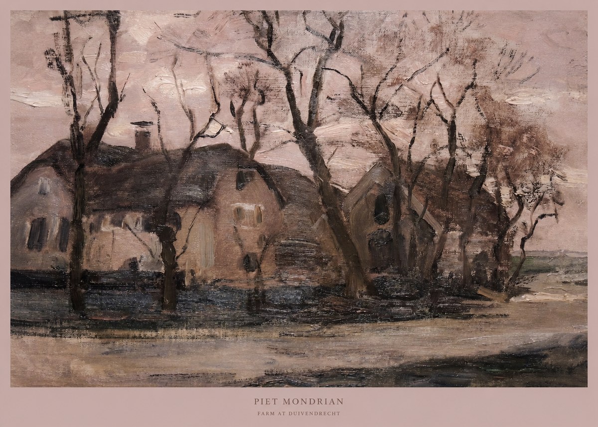 Piet Mondrian Farm at Duivendrecht No5 - Plakát