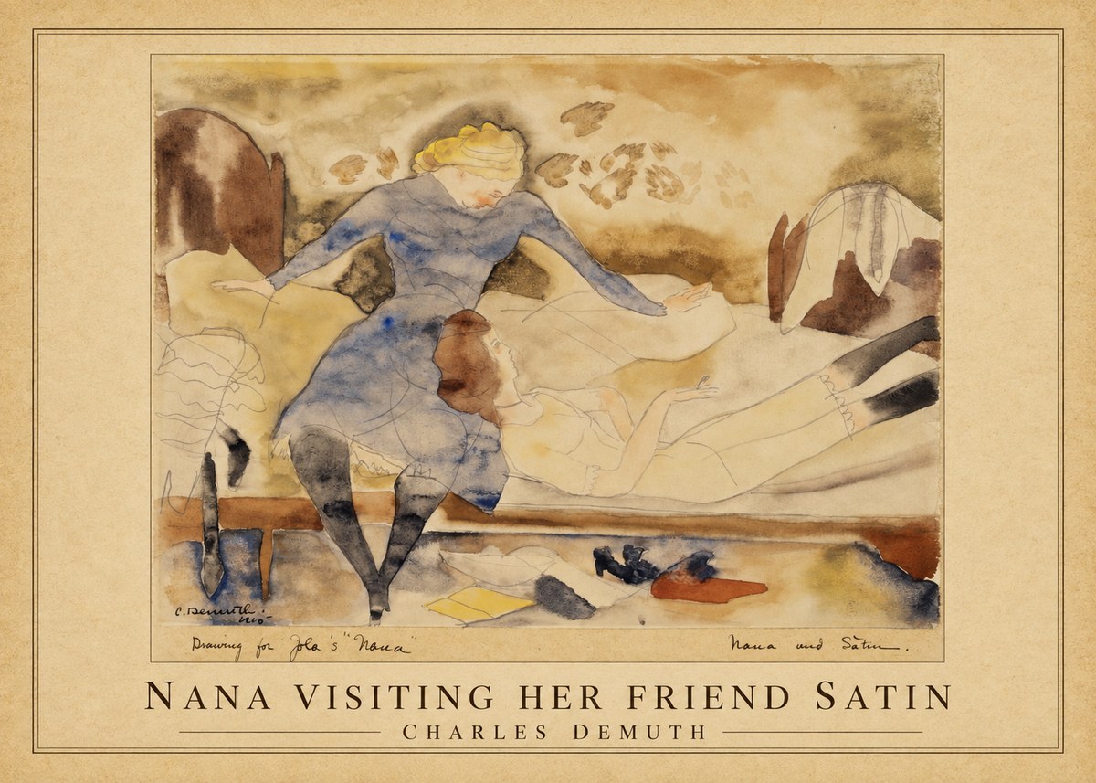 Charles Demuth Nana Visiting Her Friend Satin No1 - Plakát