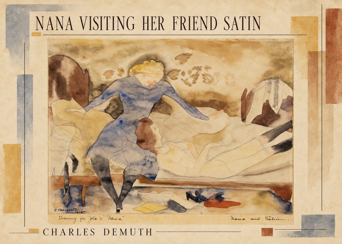 Charles Demuth Nana Visiting Her Friend Satin No2 - Plakát