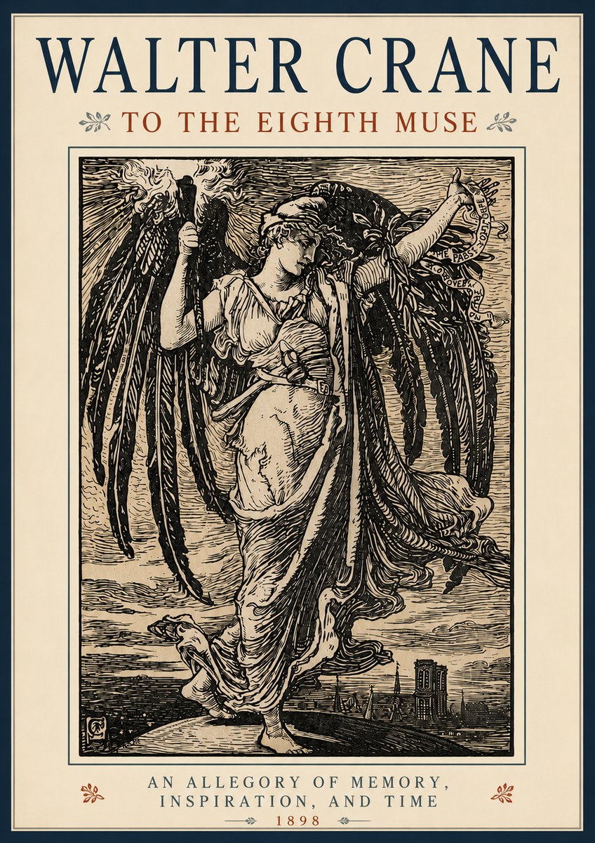 Walter Crane To the Eighth Muse No4 - Plakát