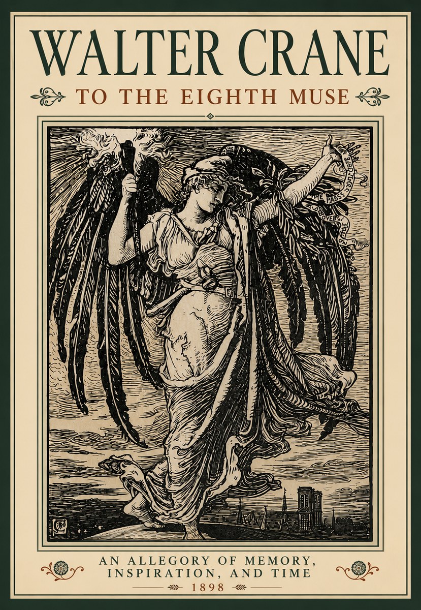 Walter Crane To the Eighth Muse No5 - Plakát
