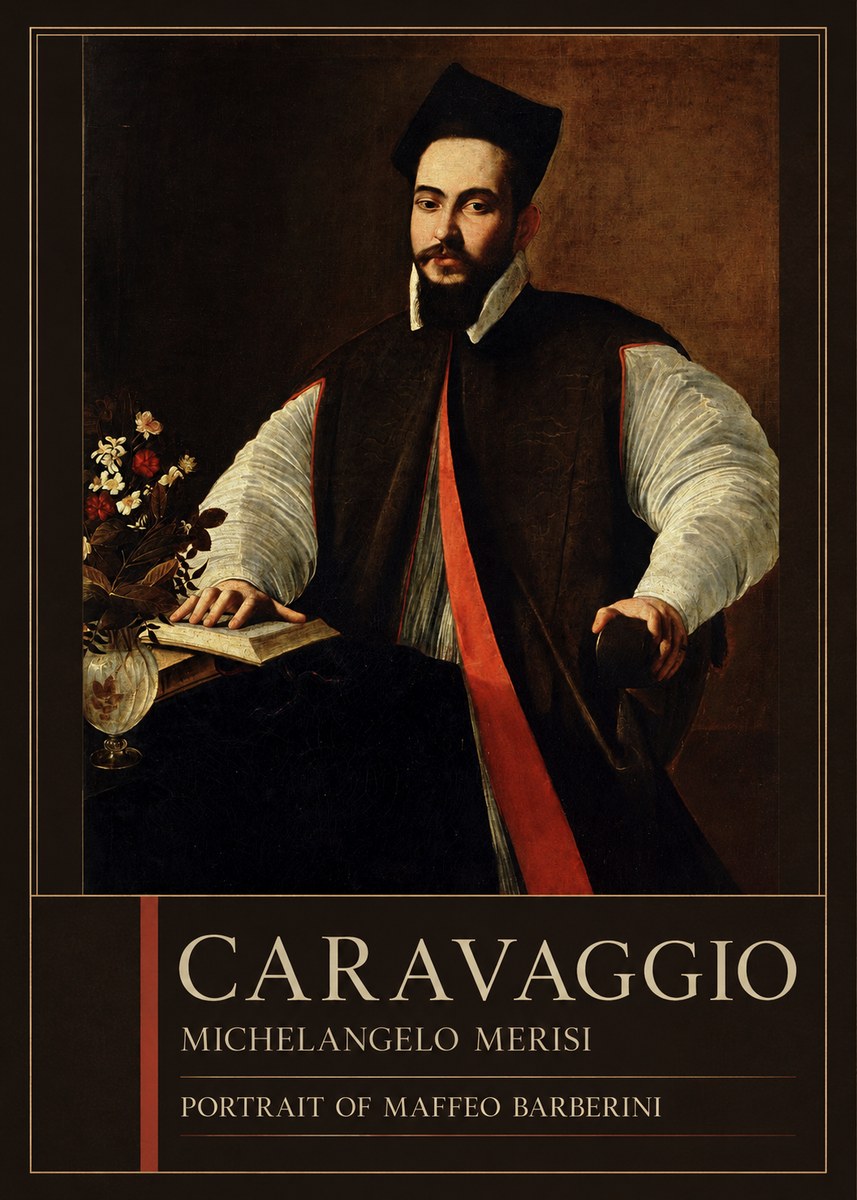 Michelangelo Merisi da Caravaggio Portrait of Maffeo Barberini No2 - Plakát