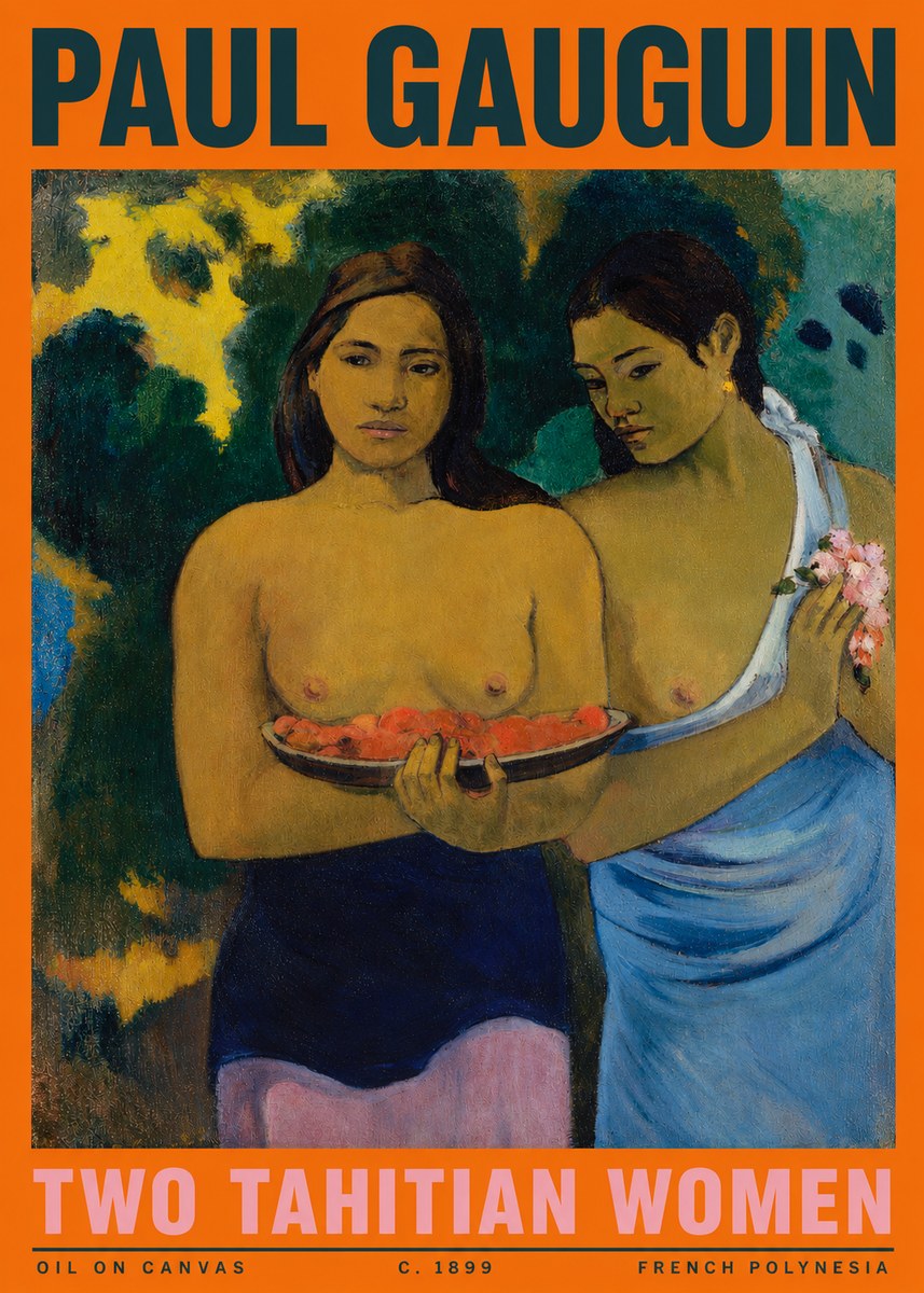 Paul Gauguin Two Tahitian Women I No3 - Plakát