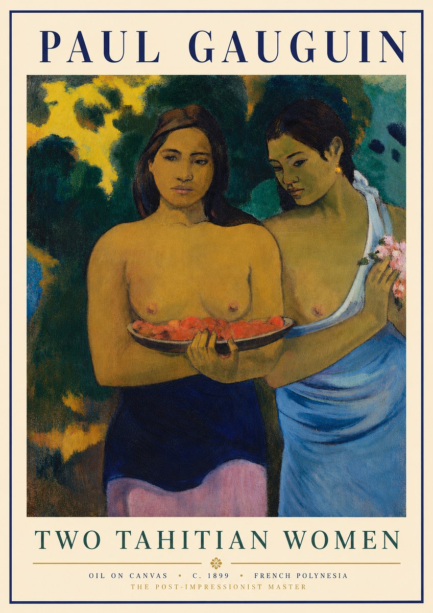 Paul Gauguin Two Tahitian Women I No4 - Plakát