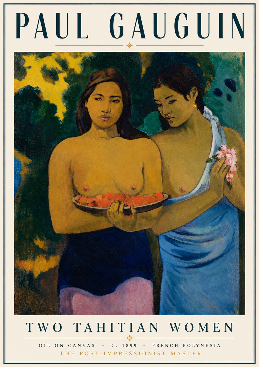 Paul Gauguin Two Tahitian Women I No6 - Plakát
