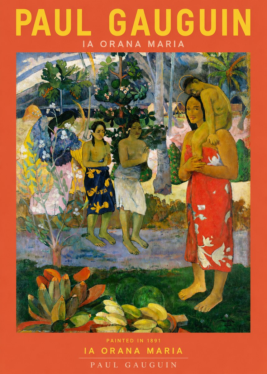 Paul Gauguin Ia Orana Maria No3 - Plakát