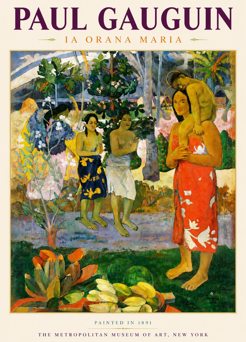 Paul Gauguin Ia Orana Maria No4 - Plakát