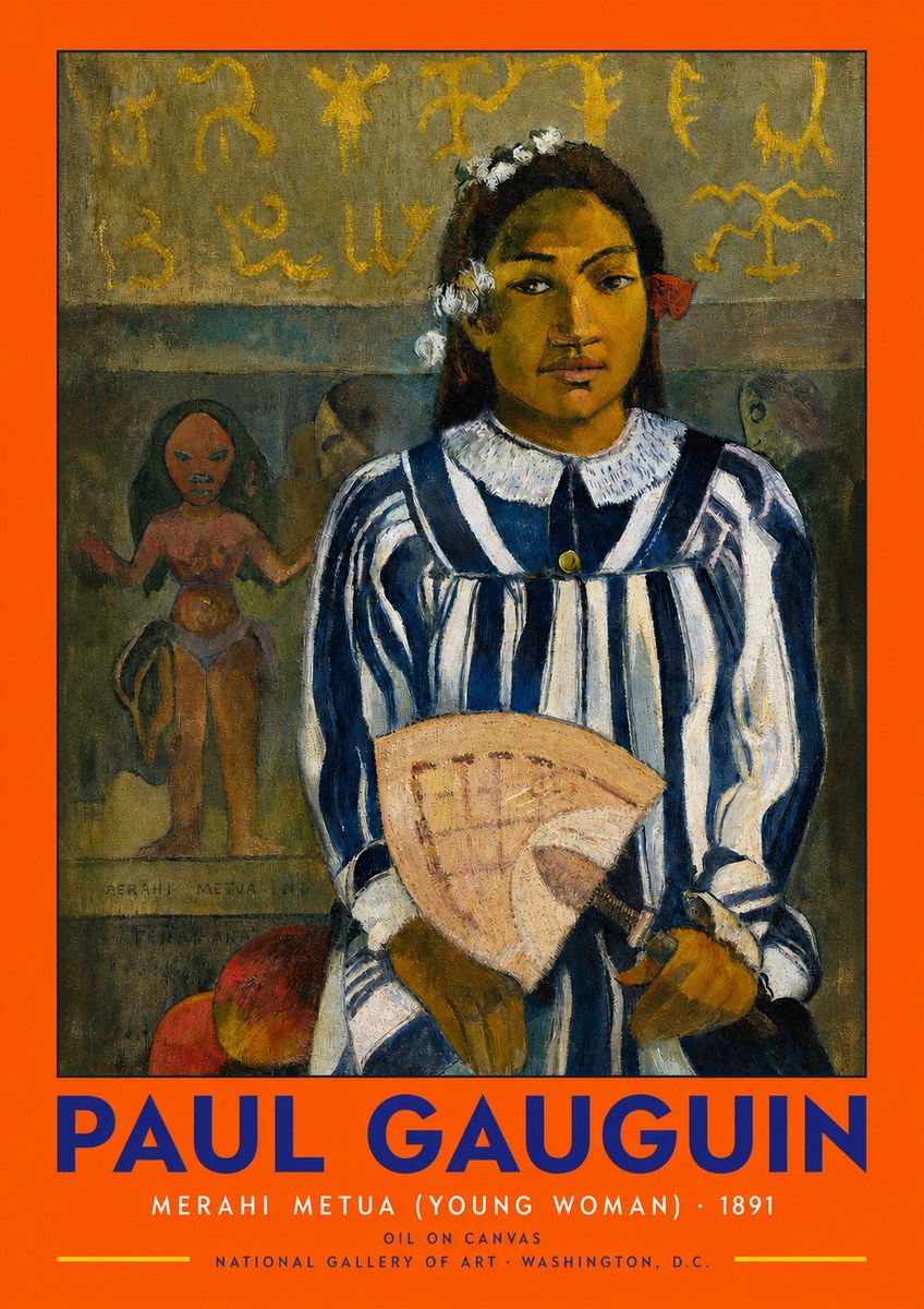 Paul Gauguin Merahi Metua (Young Woman) No2 - Plakát