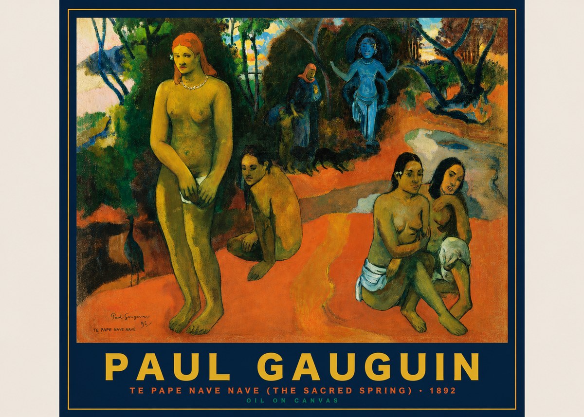 Paul Gauguin Te Pape Nave Nave (the Sacred Spring) No2 - Plakát