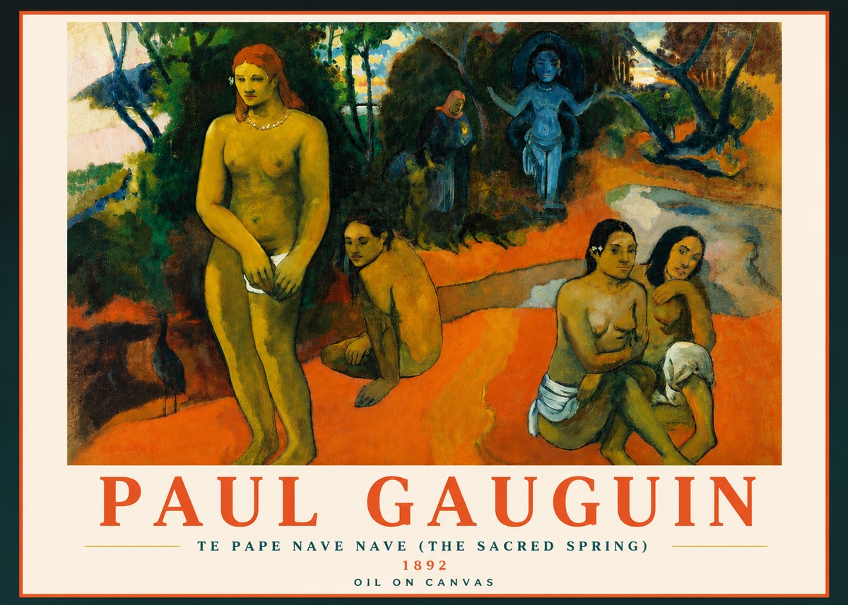 Paul Gauguin Te Pape Nave Nave (the Sacred Spring) No5 - Plakát
