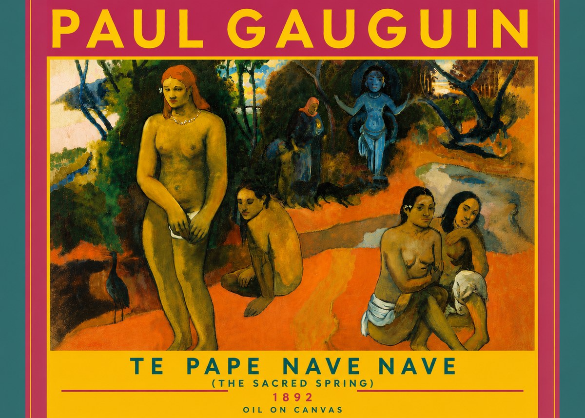 Paul Gauguin Te Pape Nave Nave (the Sacred Spring) No6 - Plakát