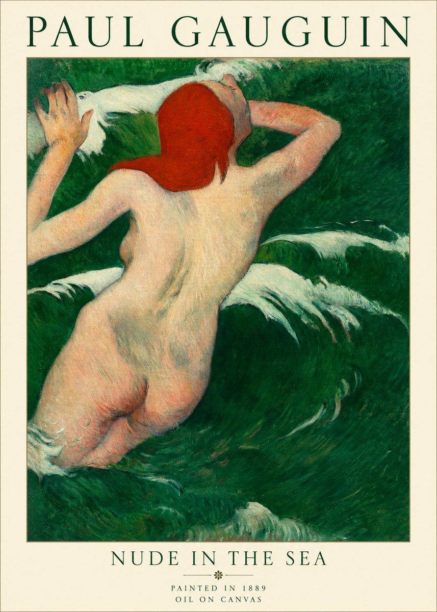 Paul Gauguin Nude in the Sea No1 - Plakát