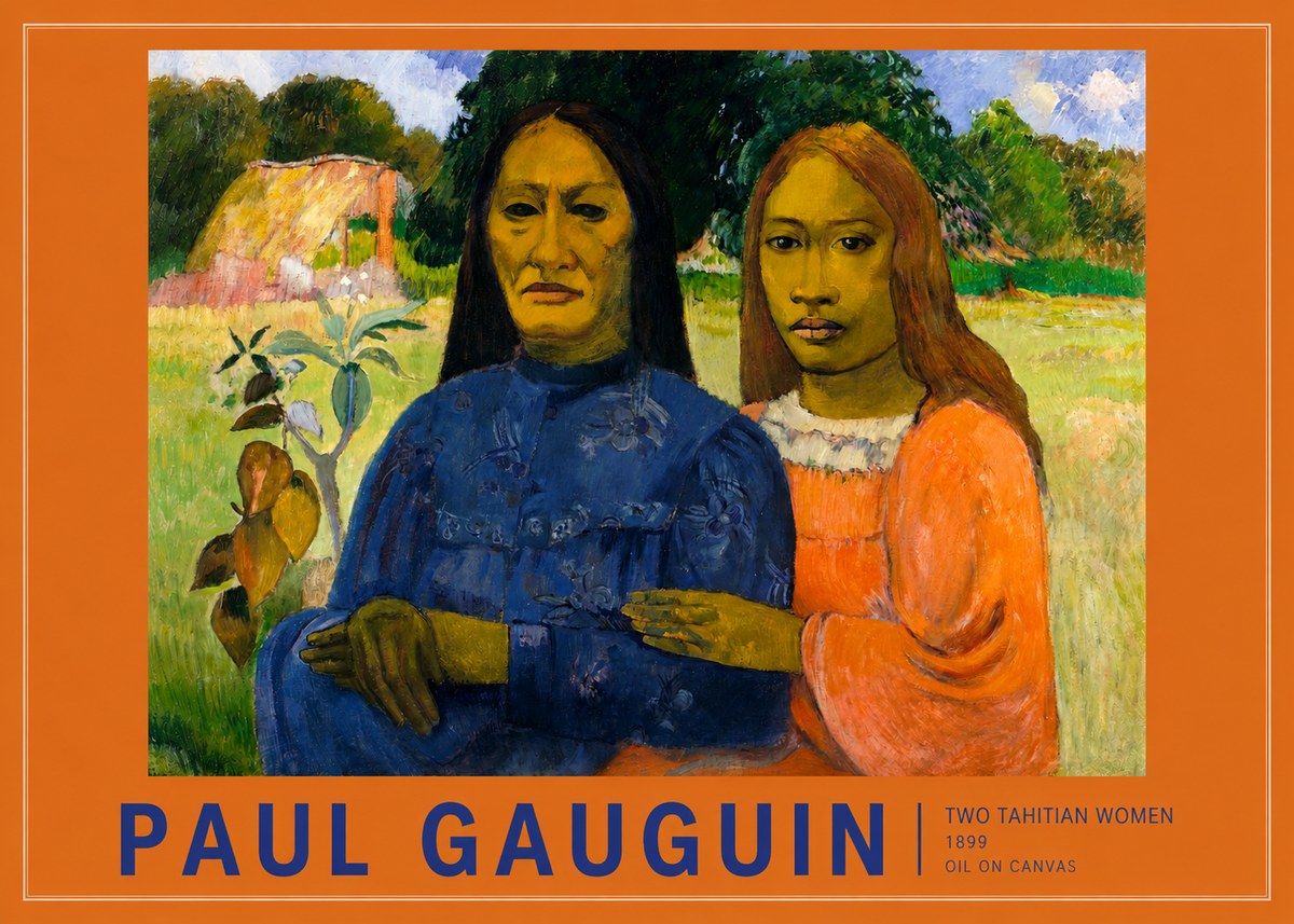 Paul Gauguin Two Tahitian Women II No2 - Plakát