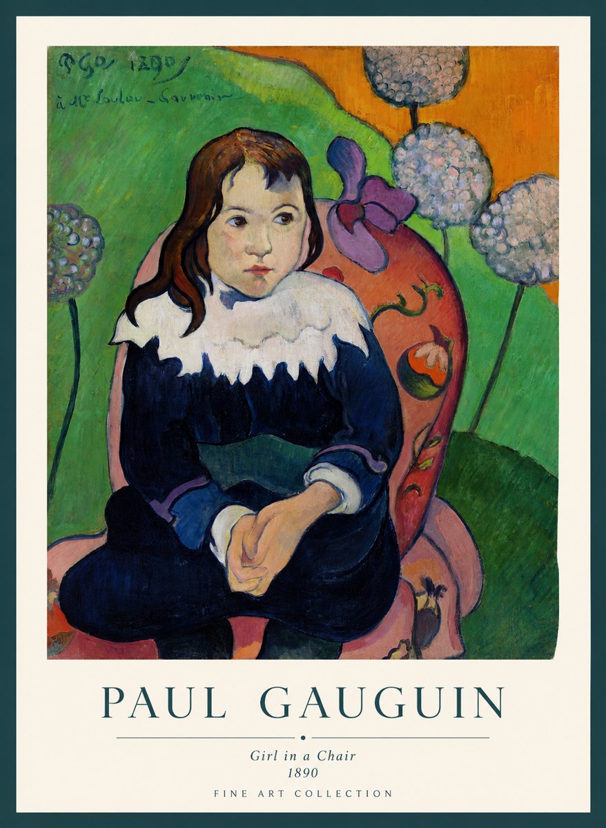 Paul Gauguin Girl in a Chair No1 - Plakát