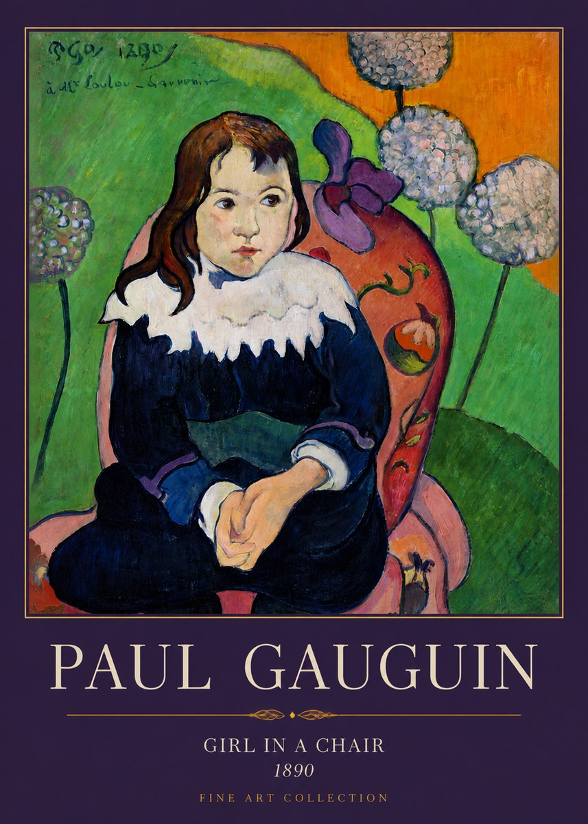 Paul Gauguin Girl in a Chair No3 - Plakát
