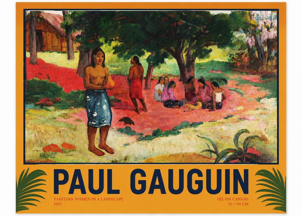 Paul Gauguin Tahitian Women on the Road No3 - Plakát