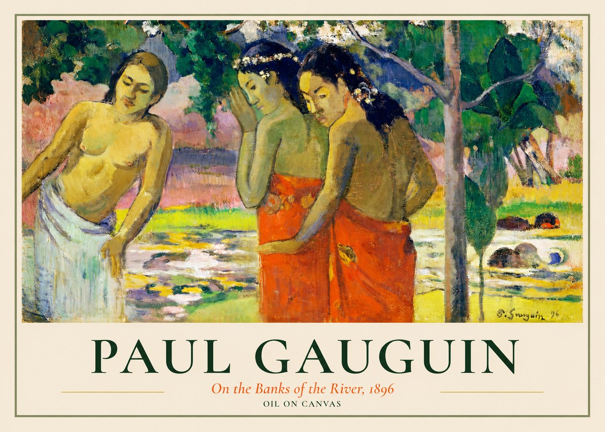 Paul Gauguin On the Banks of the River, 1896 No1 - Plakát
