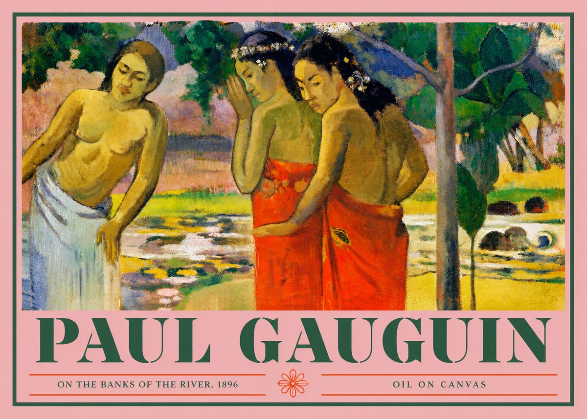 Paul Gauguin On the Banks of the River, 1896 No4 - Plakát
