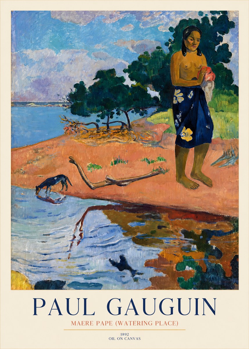 Paul Gauguin Maere Pape (Watering Place) No1 - Plakát