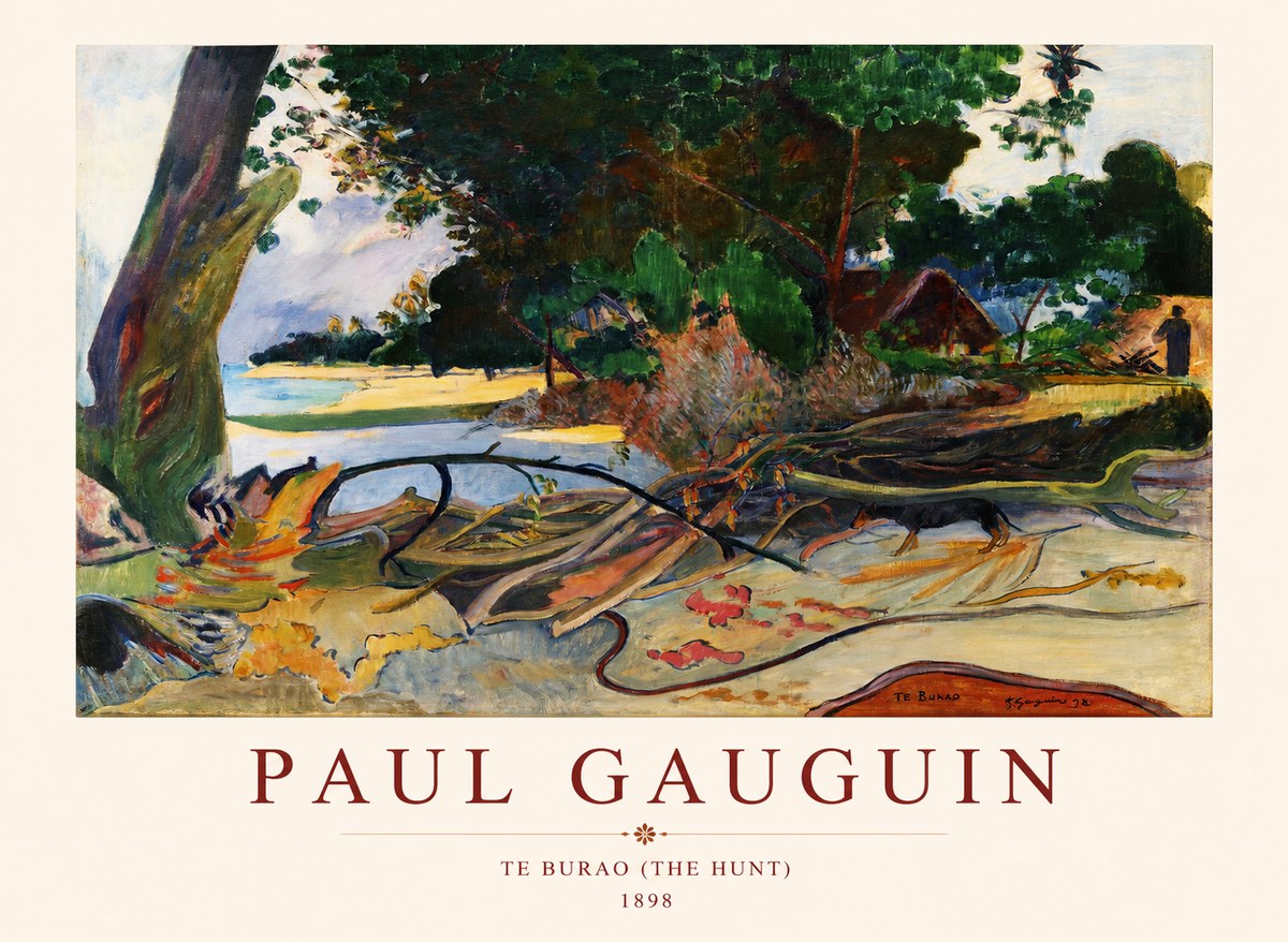 Paul Gauguin Te Burao (the Hunt) No1 - Plakát