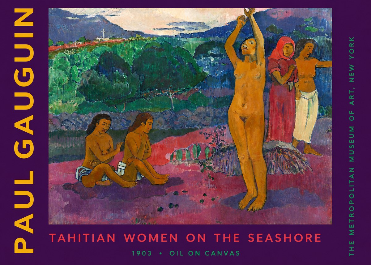 Paul Gauguin Tahitian Women on the Seashore No2 - Plakát