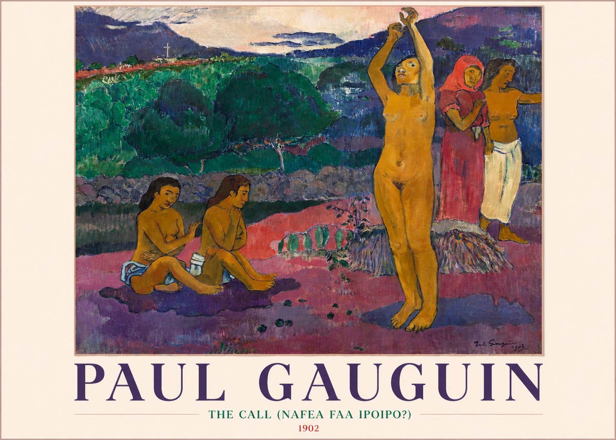 Paul Gauguin Tahitian Women on the Seashore No6 - Plakát