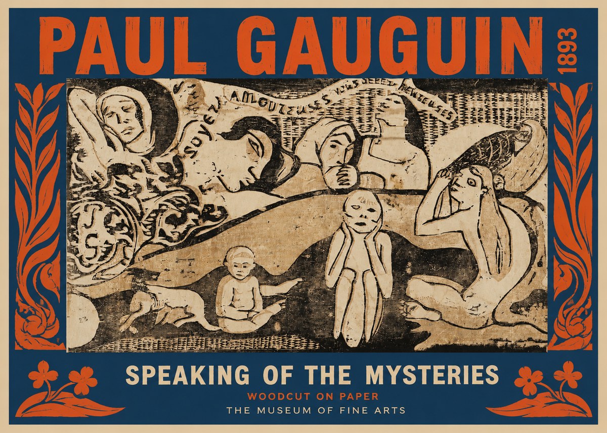 Paul Gauguin Speaking of the Mysteries No2 - Plakát