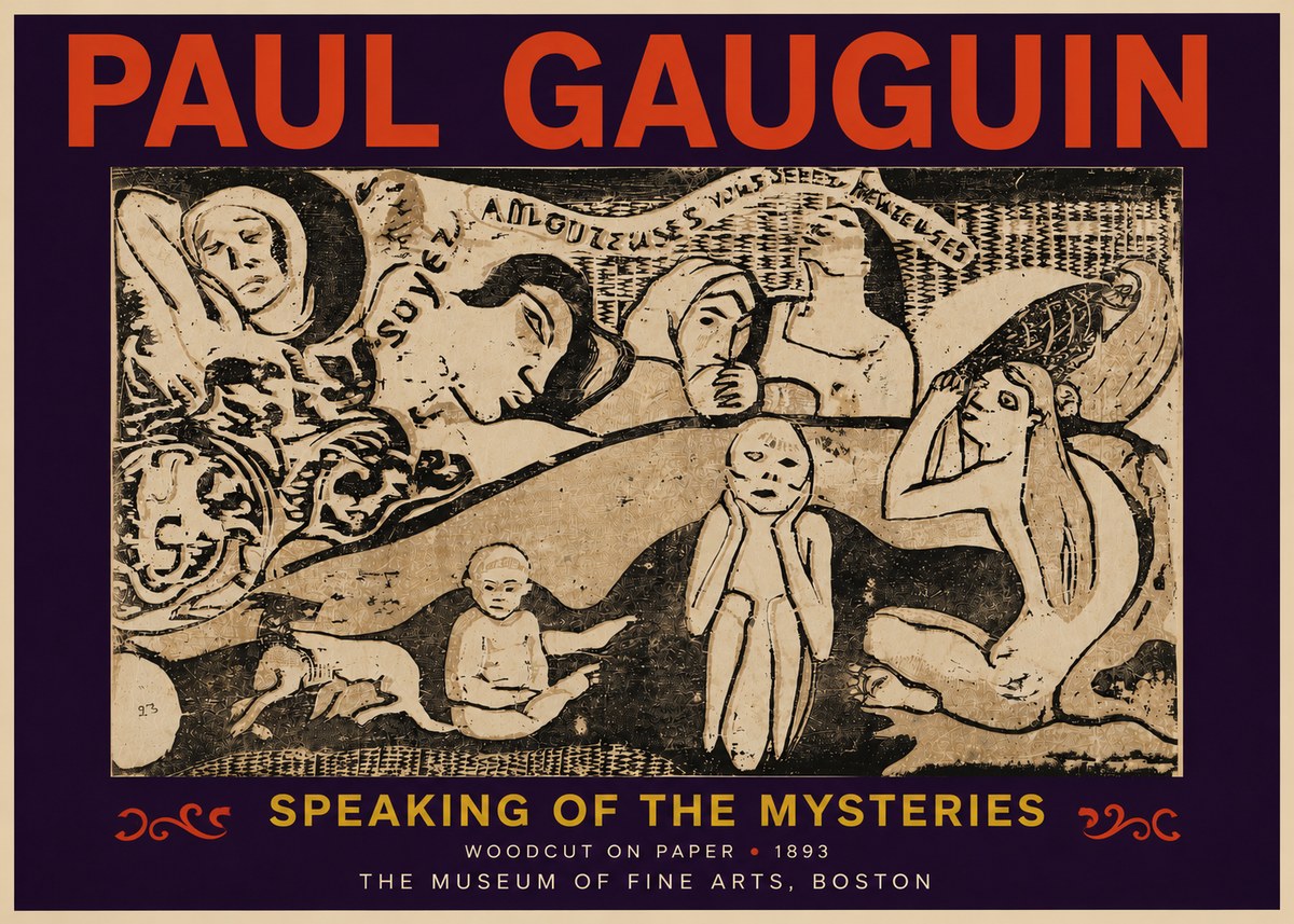 Paul Gauguin Speaking of the Mysteries No6 - Plakát