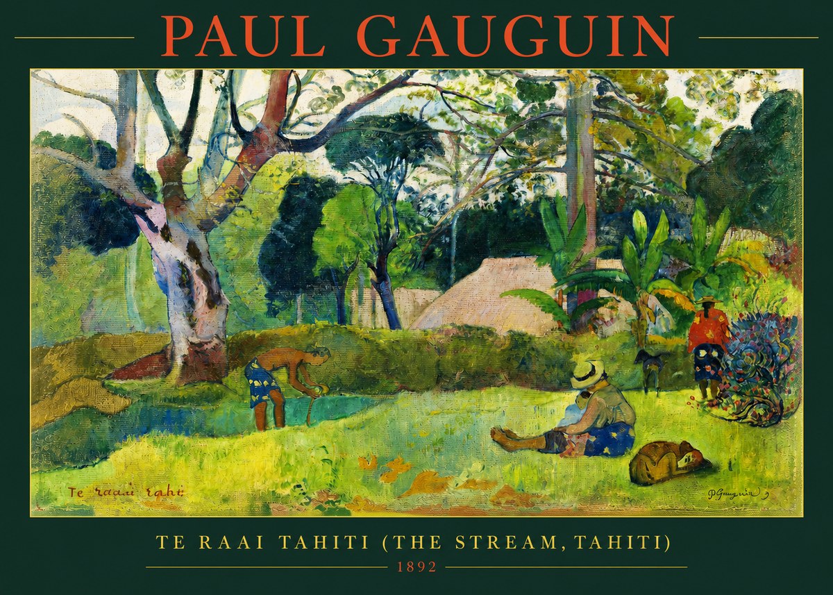 Paul Gauguin Te Ra'ai Rahi (the Great Pond) No3 - Plakát