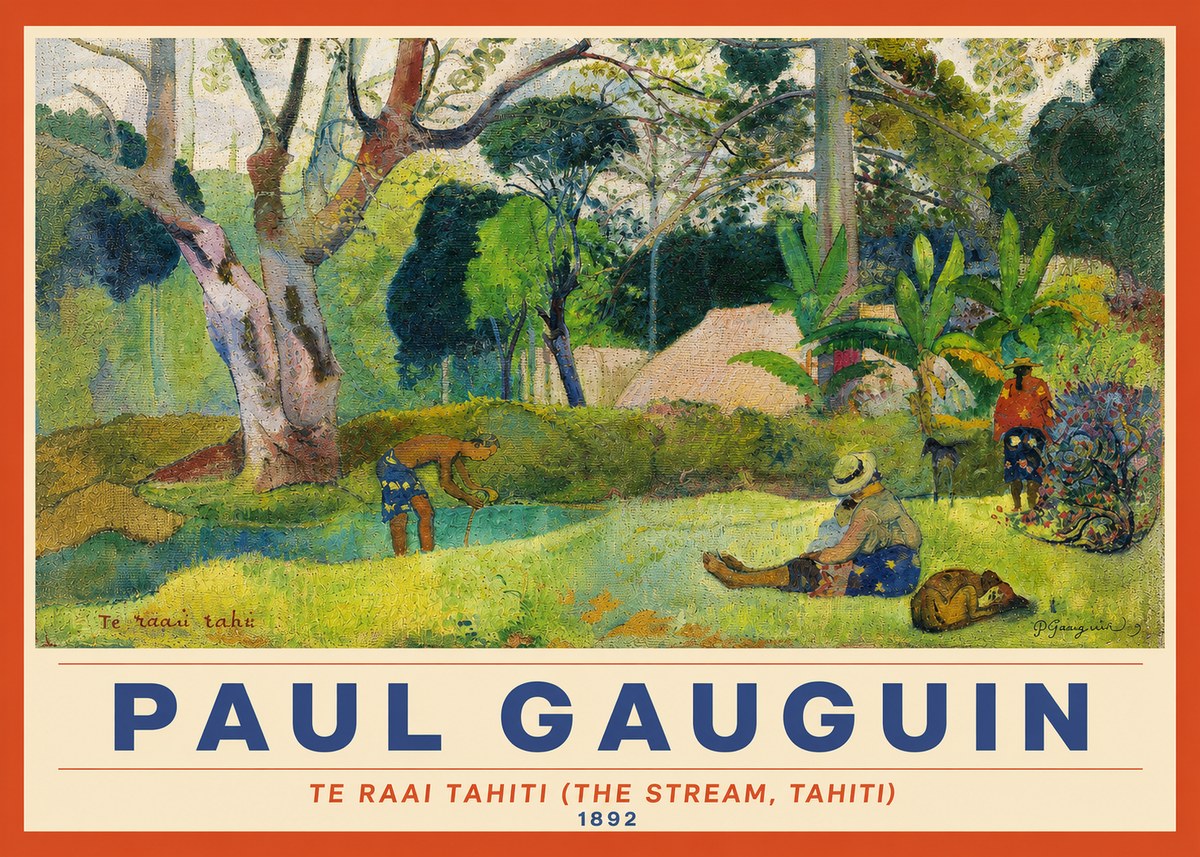Paul Gauguin Te Ra'ai Rahi (the Great Pond) No4 - Plakát