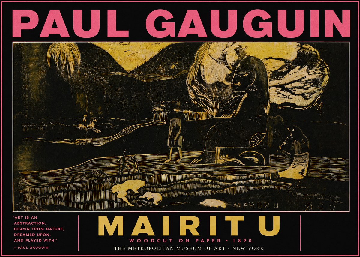 Paul Gauguin Mairit U No3 - Plakát