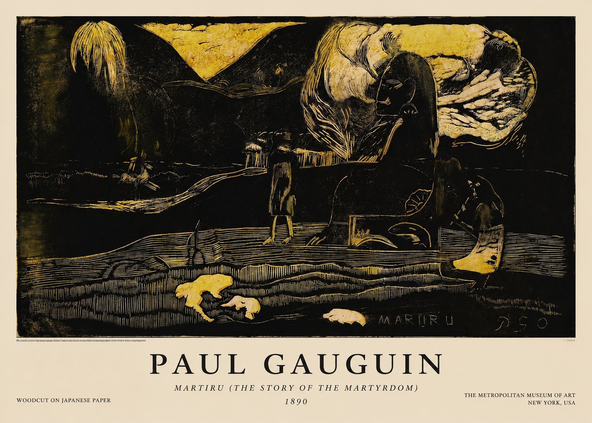 Paul Gauguin Mairit U No5 - Plakát