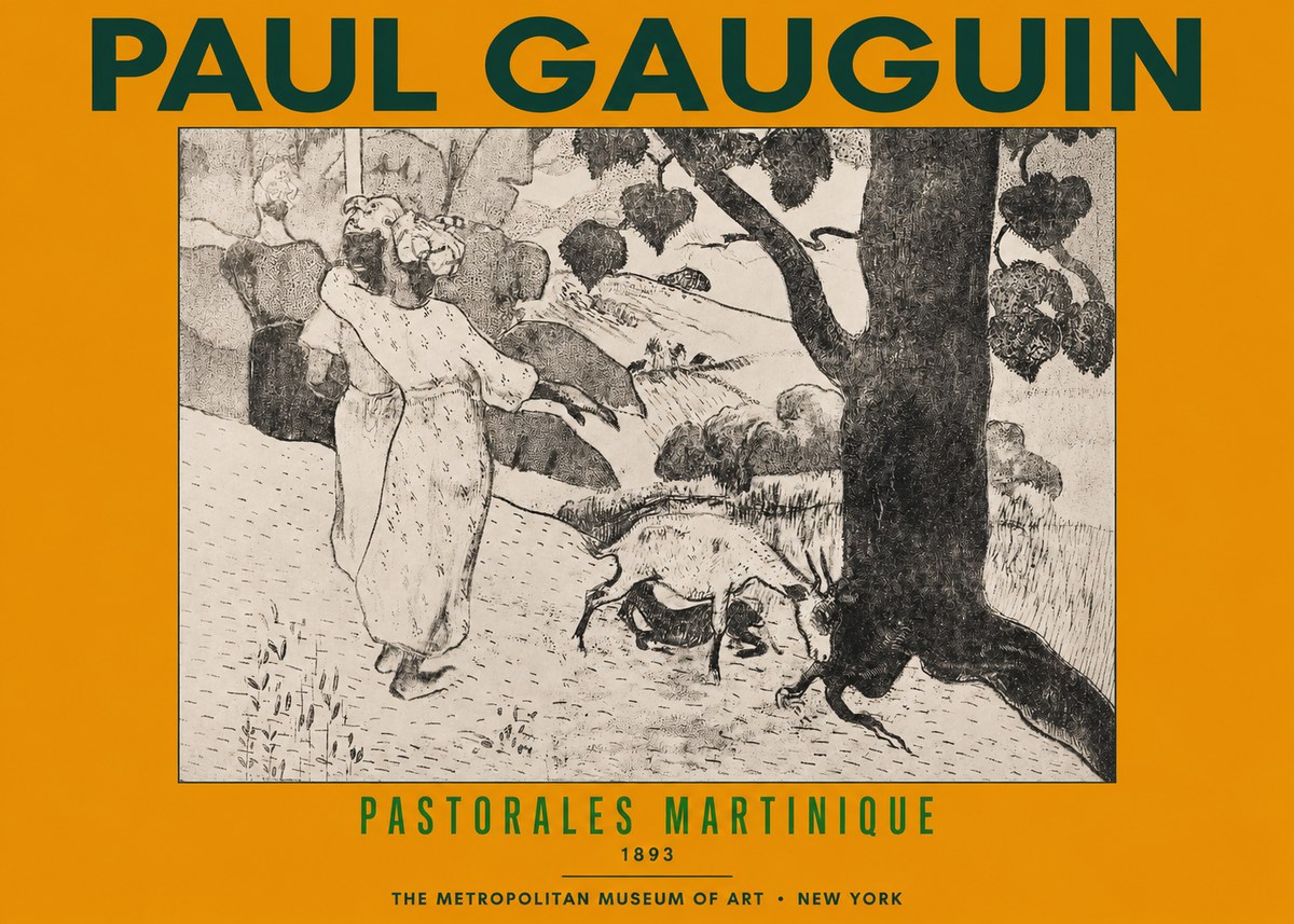 Paul Gauguin Pastorales Martinique No2 - Plakát