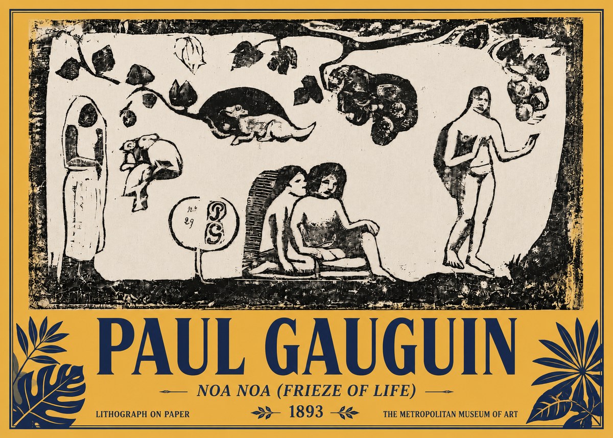 Paul Gauguin Noa Noa (Frieze of Life) No4 - Plakát