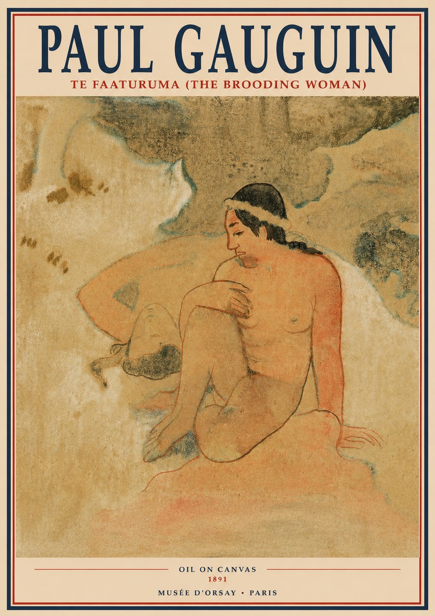 Paul Gauguin Te Faaturuma (the Brooding Woman) No2 - Plakát