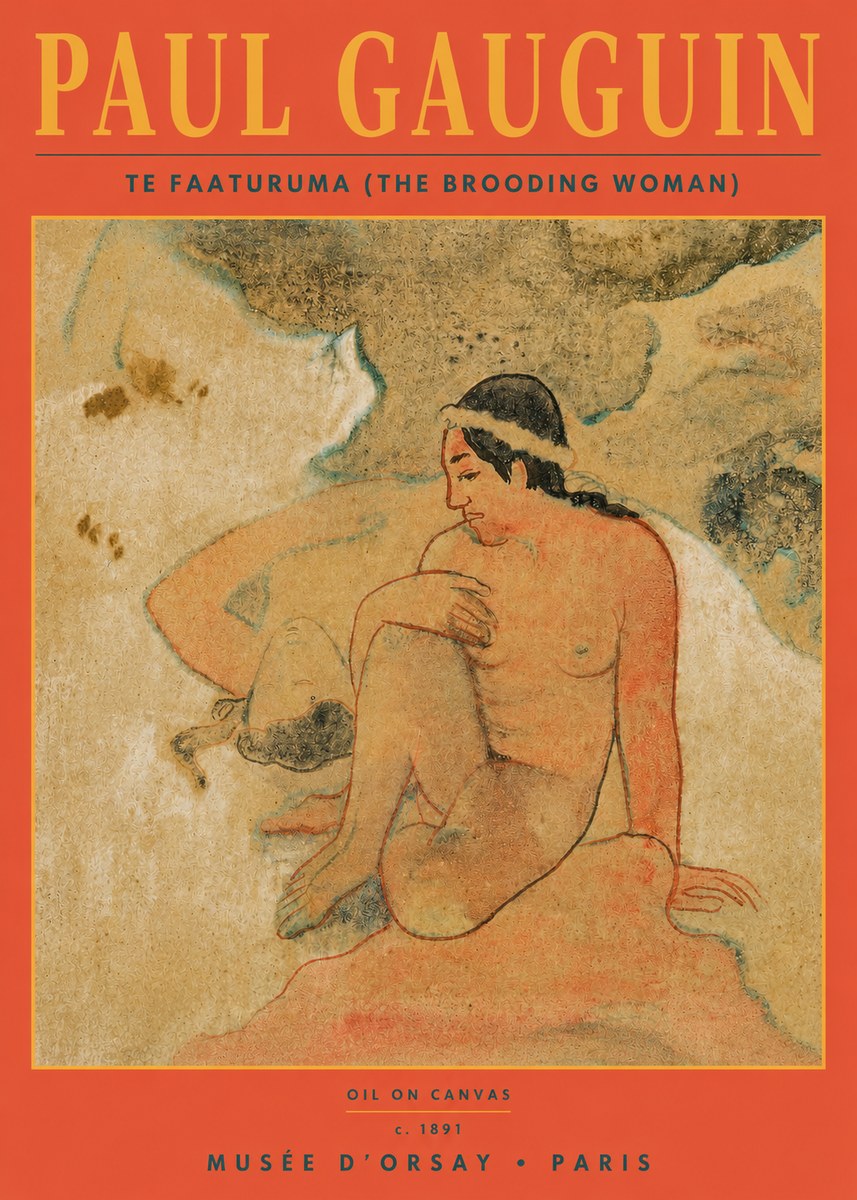 Paul Gauguin Te Faaturuma (the Brooding Woman) No3 - Plakát