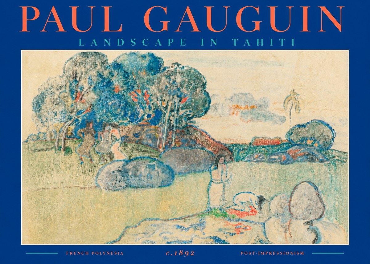 Paul Gauguin Landscape in Tahiti I No2 - Plakát