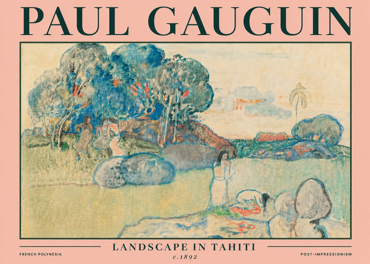 Paul Gauguin Landscape in Tahiti I No3 - Plakát