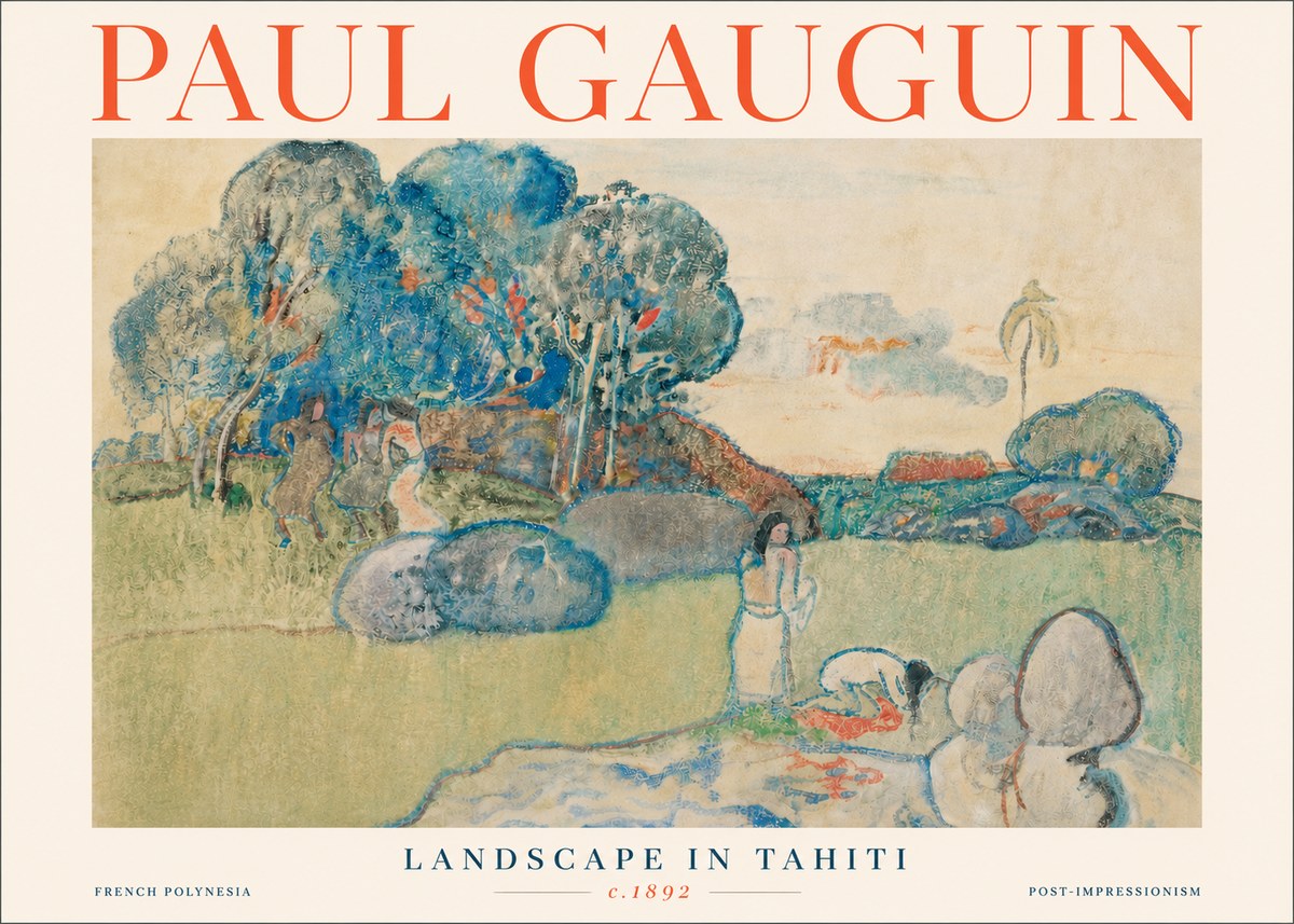 Paul Gauguin Landscape in Tahiti I No4 - Plakát