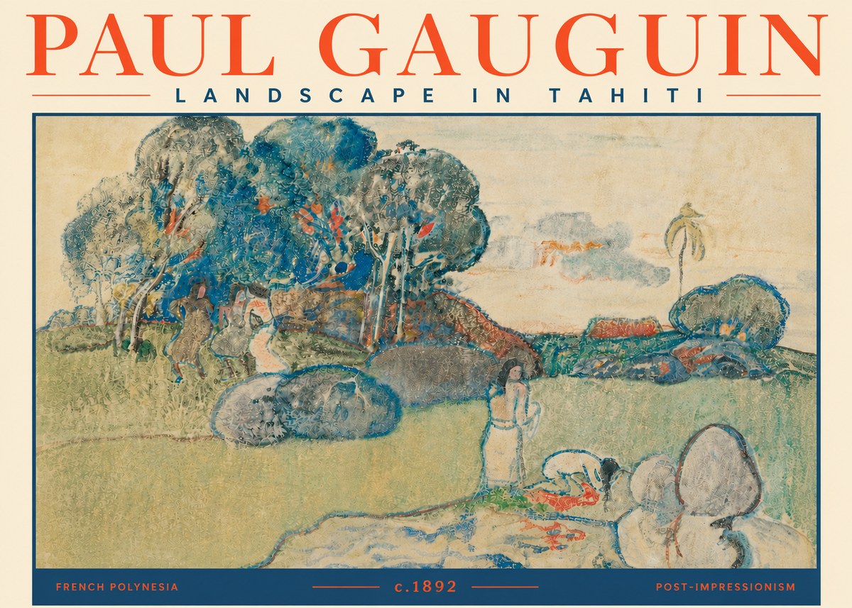 Paul Gauguin Landscape in Tahiti I No5 - Plakát