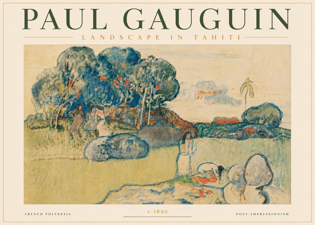 Paul Gauguin Landscape in Tahiti I No6 - Plakát
