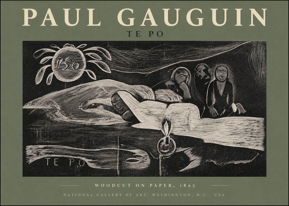 Paul Gauguin Te Po No3 - Plakát
