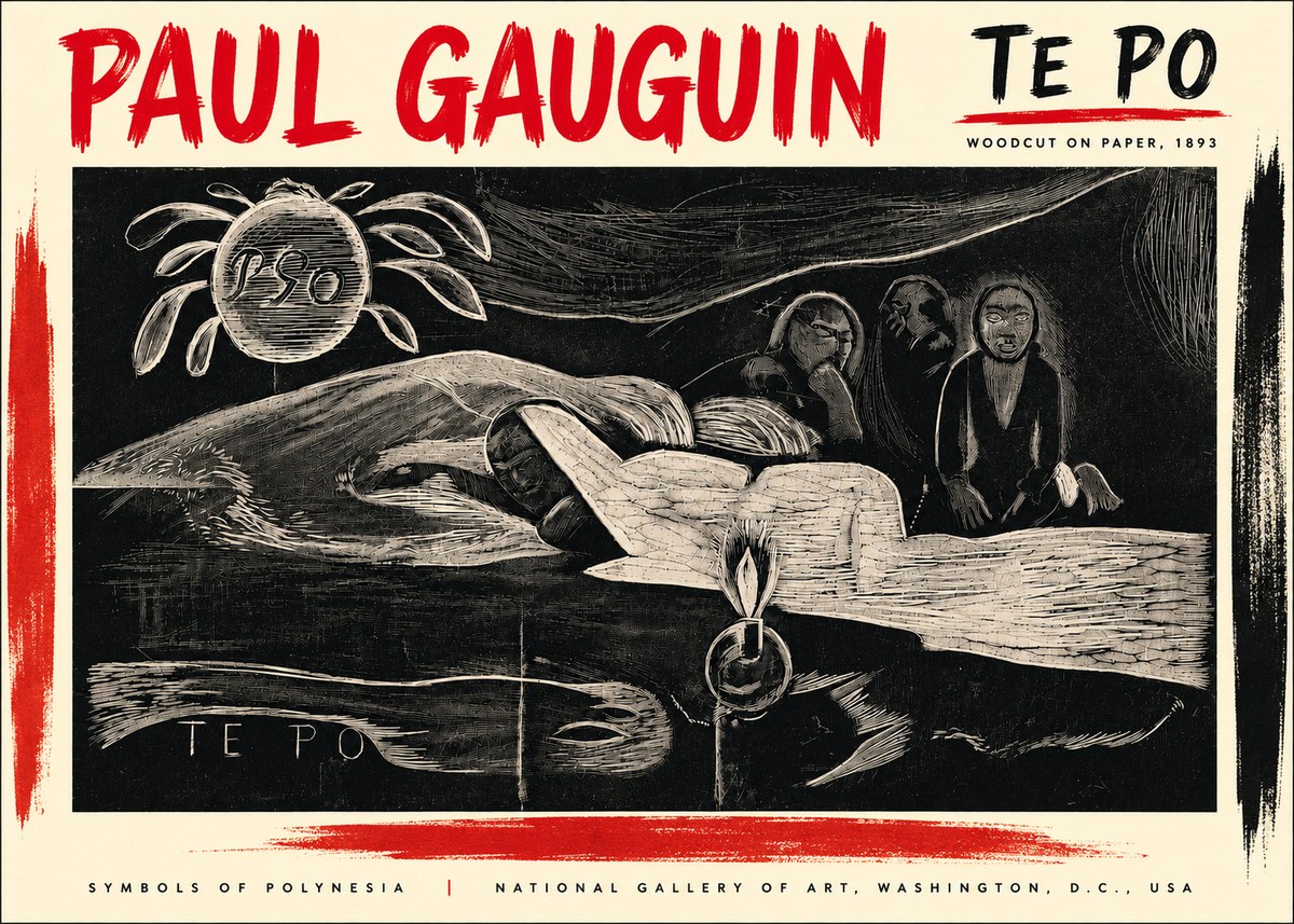 Paul Gauguin Te Po No5 - Plakát