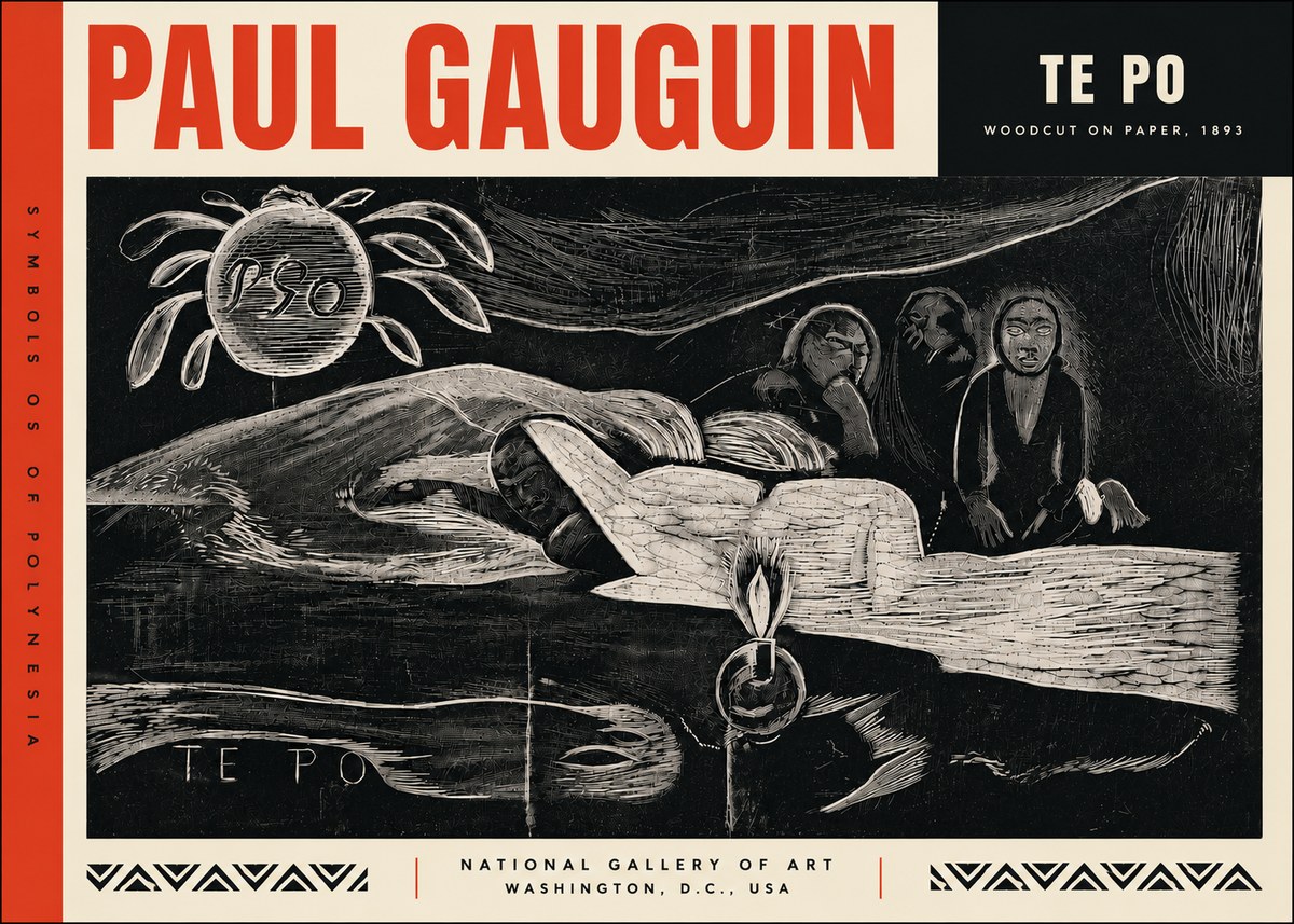 Paul Gauguin Te Po No6 - Plakát
