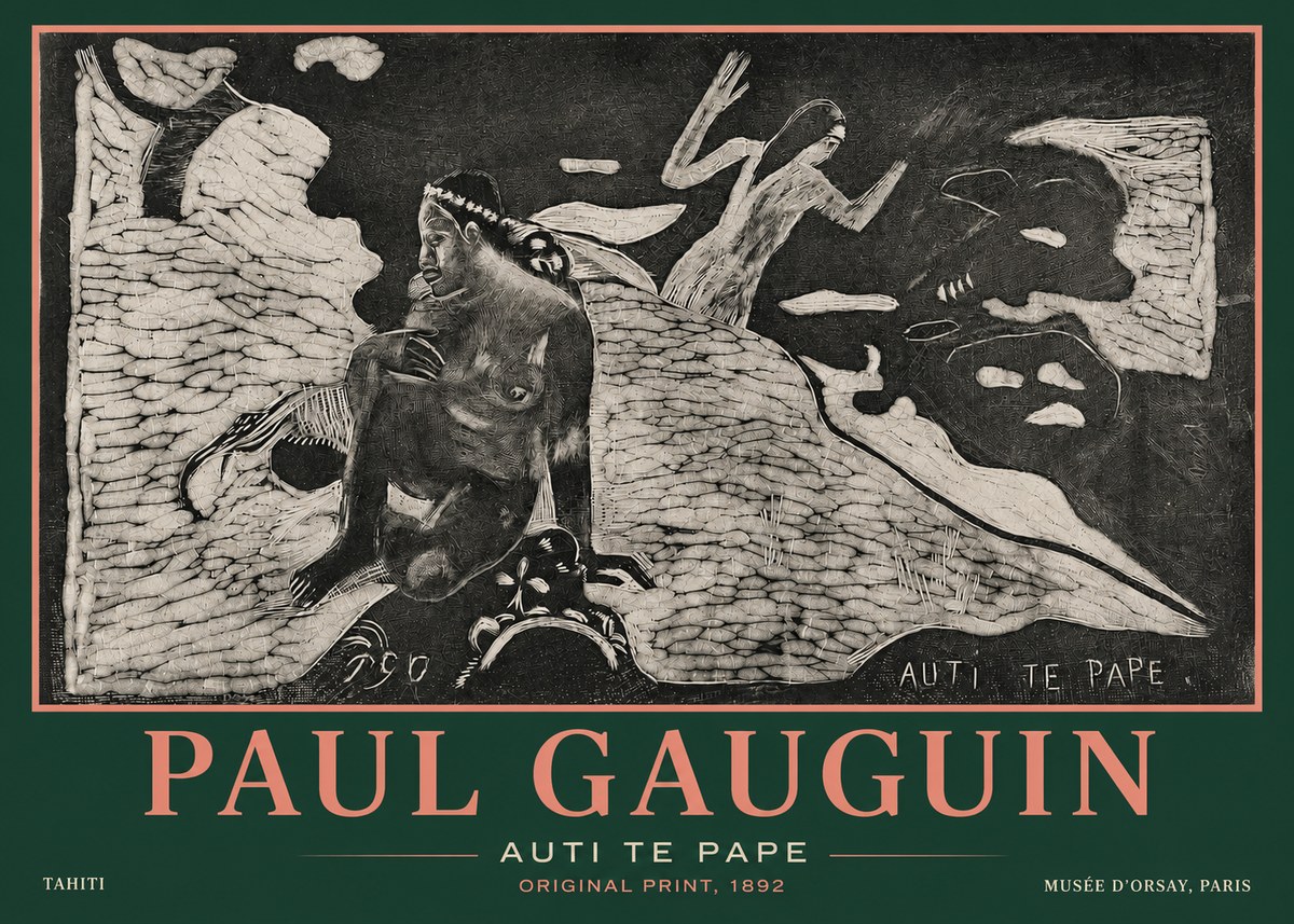 Paul Gauguin Auti Te Pape No3 - Plakát