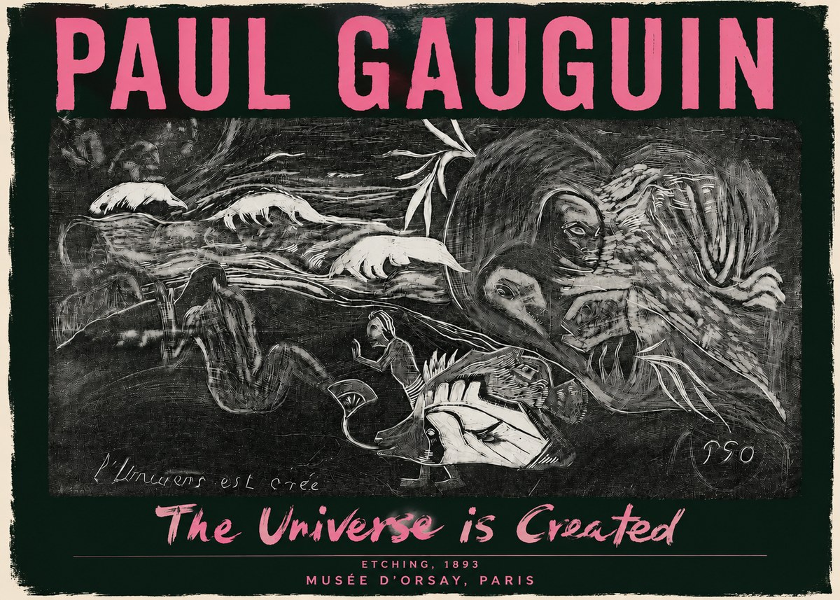 Paul Gauguin The Universe Is Created I No3 - Plakát