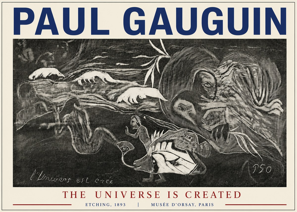 Paul Gauguin The Universe Is Created I No4 - Plakát